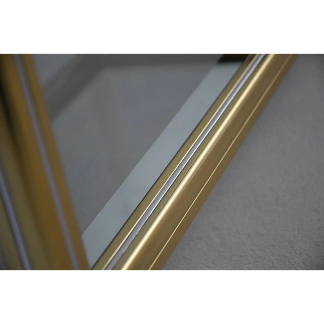 Pierre Vandel 1970s Hollywood Regency Brass and Chrome Coffee Table For Sale - Image 4 of 8