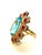 Ruby Red Bochic "Orient" Natural African Ruby, Blue Topaz & Diamond Ring Set 18K Gold & Silver For Sale - Image 8 of 18