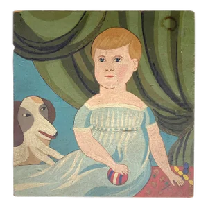 Circa 1970 Portrait Titled "John" by Karl Mann on Wood