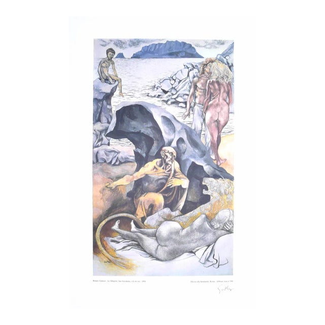 Saint Jerome or the Three Ages - From - Vintage Offset Poster Hand Signed - 1981 1981 For Sale