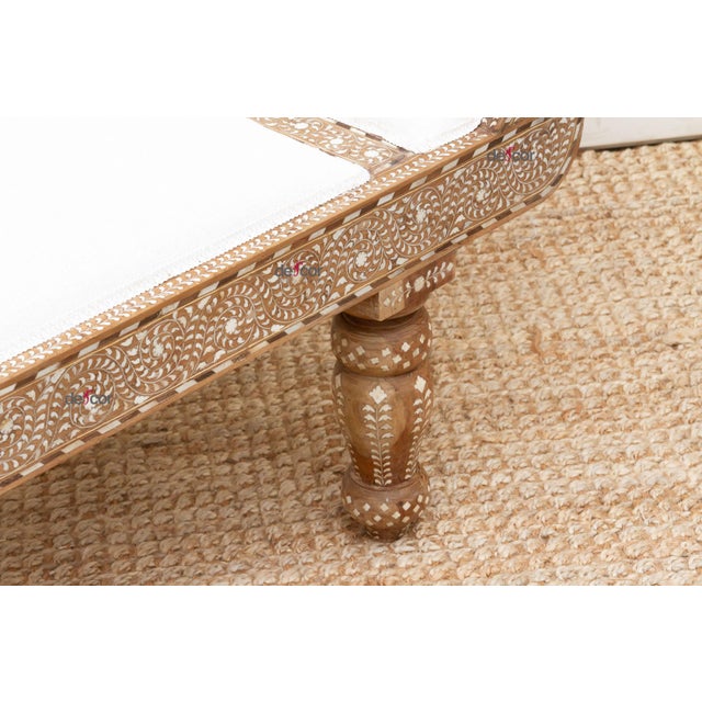 Regal Inlay Anglo Indian Sofa For Sale - Image 9 of 12