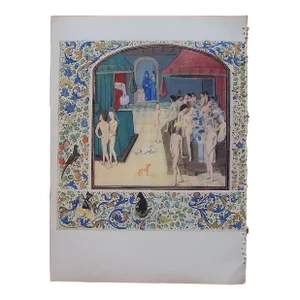 Vintage Heliogravure From "Verve" Art Journal - Interior of a 15th C. Vapor Bath