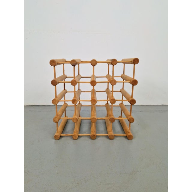 Wood Vintage Wine Rack attributed to Richard Nissen for Langaa, Denmark, 1960s For Sale - Image 7 of 8