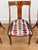 Set of 6 Neoclassical Regency Style Dining Chairs - 4 side chairs & 2 arm chairs. Freshly reupholstered in an abstract...