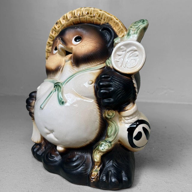 Mid-Century Modern Vintage Japanese Tanuki Shigaraki Ware, 1980 For Sale - Image 3 of 9