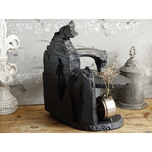 Wood 80s Abstract Wood Desktop Display, 2-Tier Shelf For Sale - Image 7 of 12