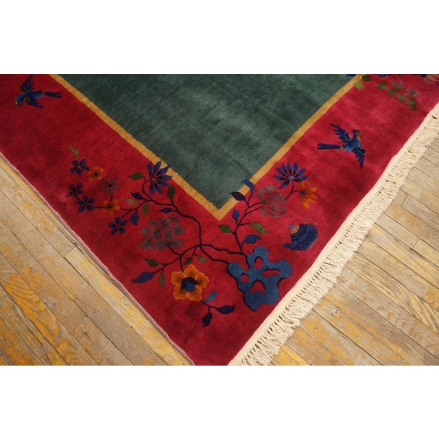 1920s Chinese Art Deco Carpet ( 8'10'' x 11'6'' - 270 x 350 ) For Sale - Image 9 of 12