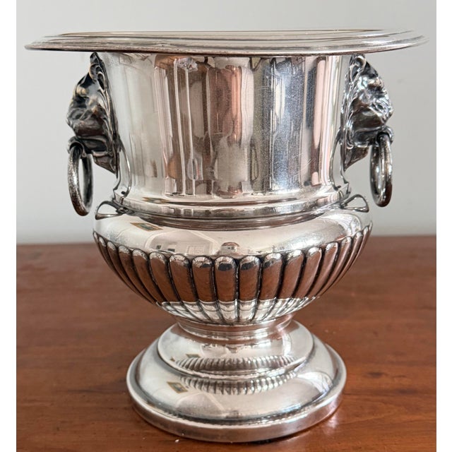 Fine Quality Vintage Silver Plate Champagne Bucket Wine Cooler For Sale - Image 10 of 11