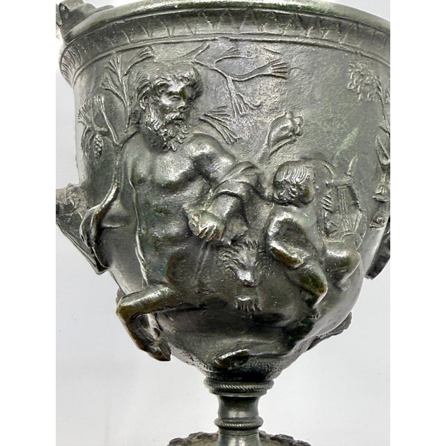 19th Century Mated Pair 19th Century NeoClassical Bronze Tazzas after the Pompeiian Antiques For Sale - Image 5 of 18