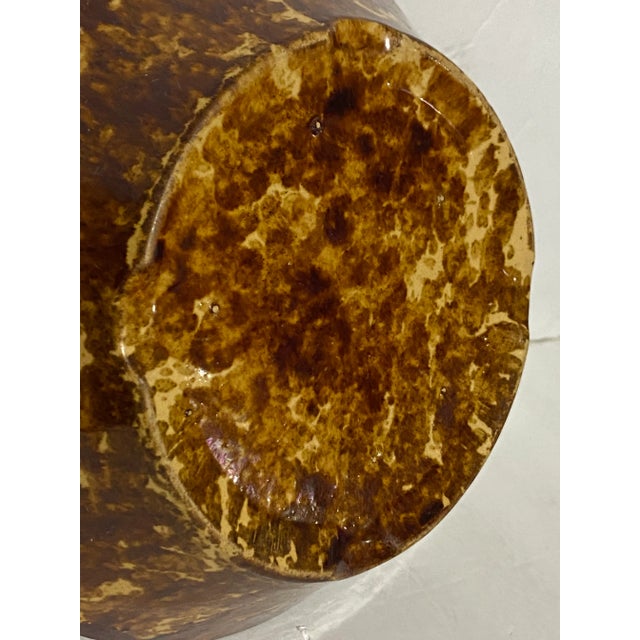 Antique Bennington Pottery Bowl Sponge Ware Splatter Glaze For Sale In Los Angeles - Image 6 of 7