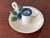 New England Blueberry Relief Studio Pottery Candleholder For Sale - Image 4 of 6