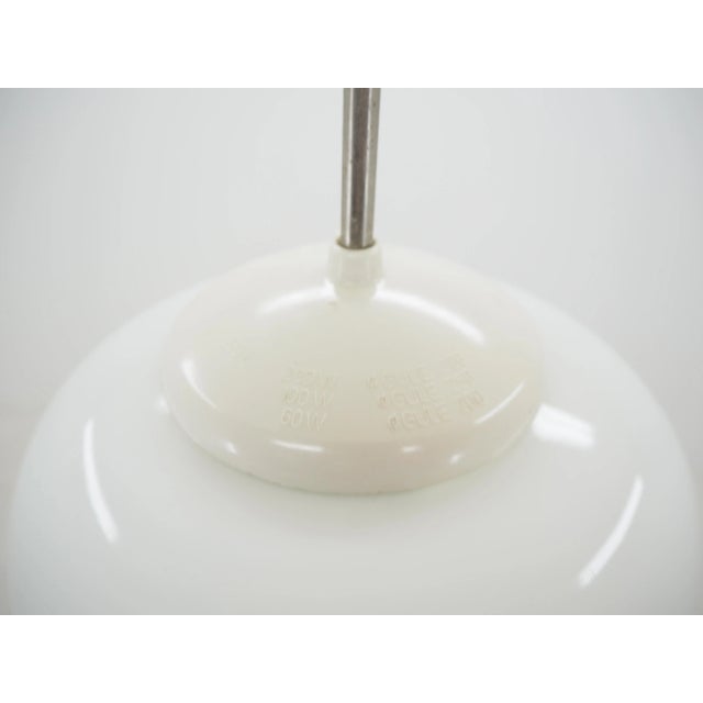 Mid-Century Modern Mid-Century Glass and White Bakelite Chandelier, Czechoslovakia, 1960s For Sale - Image 3 of 13