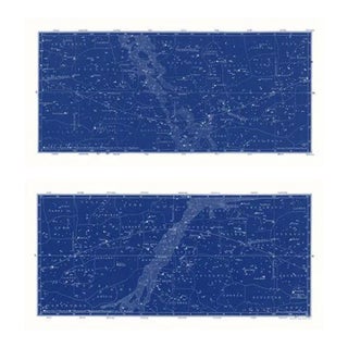 Reproduction Nautical Constellation Map Prints - a Pair, 20" X 40" For Sale
