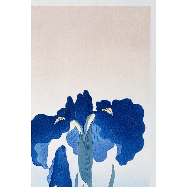 Iris Flowers (Ohara Koson, 1925–1936), Vintage Art Print Reproduction, 24″ × 36″ For Sale - Image 4 of 7