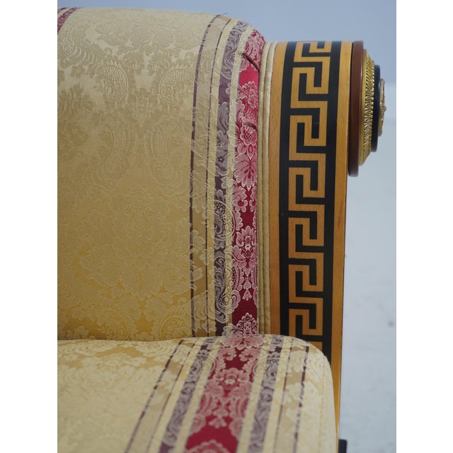 Versace Gigasso Mahogany Empire Style Chaise Recamier For Sale - Image 9 of 18