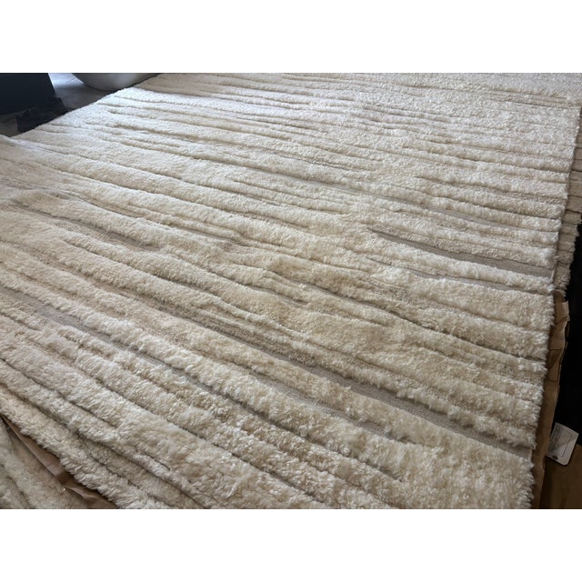 Rh Eli Wool Rug – 12' × 15' Natural | Hand-Knotted New Zealand Wool | Moroccan-Inspired Contemporary Design For Sale - Image 16 of 18