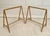 Mastercraft Pair Vintage Gilt Faux Bamboo Sawhorse Form Table Bases in the Style of Tony Duquette For Sale - Image 4 of 10