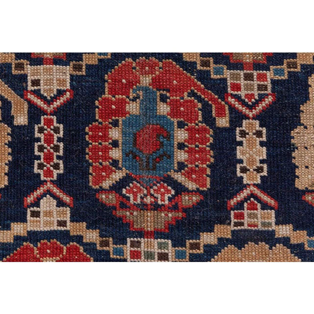 Brown Antique 19th Century Caucasian Runner For Sale - Image 8 of 9