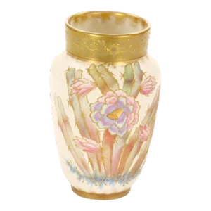 Antique Hand Painted & Gilt Decorated German Porcelain Decorative Vase