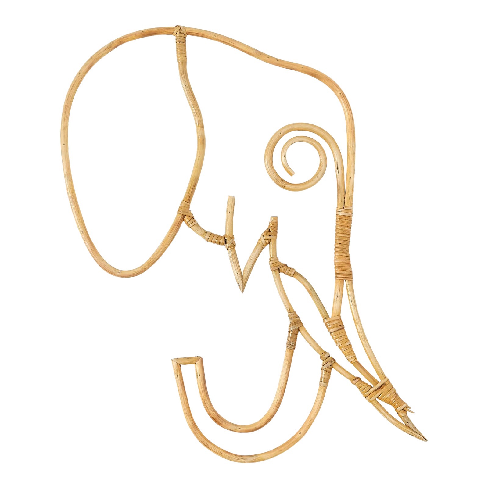 Rattan Elephant | Chairish