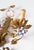 Vintage French Wall Lights in Brass and Porcelain Flowers, 1950s, Set of 2 For Sale - Image 3 of 12