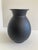 Mid Century Black Matte Glazed Porcelain Vase For Sale - Image 4 of 7