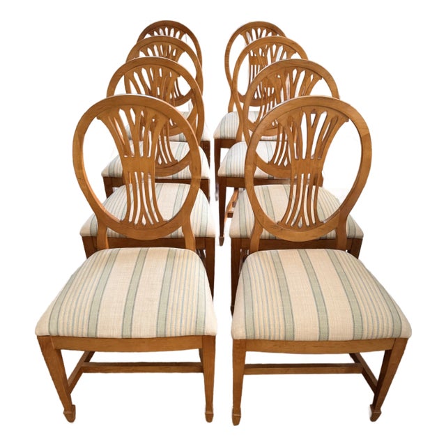 Set of 10 Swedish Art Deco Dining Chairs For Sale