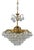Hollywood Regency Chandelier with Crystal Glass Shades by Ernst Palme, Germany, 1960s For Sale