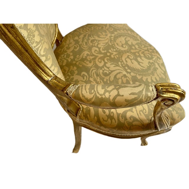 Louis XV Style Chairs With Elegant , Fortuny Upholstery For Sale In Houston - Image 6 of 8