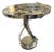 Tessellated Horn Checkerboard End Table With Horn and Chrome Base For Sale