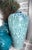 Late 20th Century Peacock Feather Blue & Green Drip Glazed Pottery Vase For Sale - Image 12 of 12