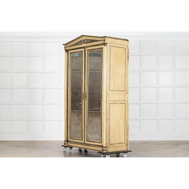 Late 19th Century Antique French Empire Painted Oak Armoire, 1880 For Sale - Image 5 of 16