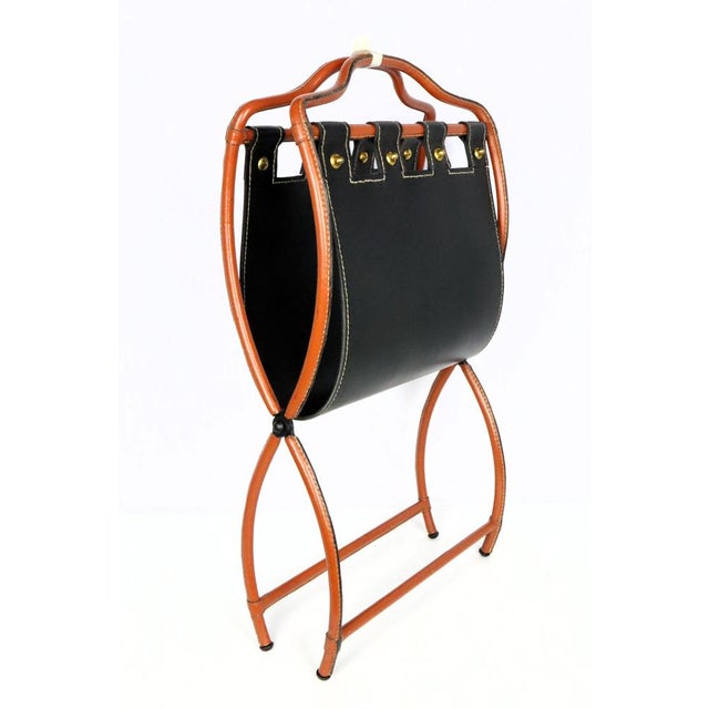 Magazine Rack by Jacques Adnet, 1950 For Sale - Image 12 of 13