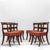 Good set of six Regency mahogany dining chairs with sabre legs and leather seating. Circa 1825. The chairs have graceful...