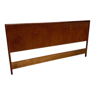 Mid-Century Modern Teak King-Size Headboard Mid Century Scandinavian For Sale