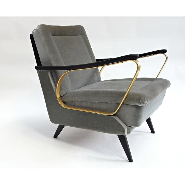 Carlo Armchair in Velvet with Spring Core Cushions For Sale - Image 9 of 18