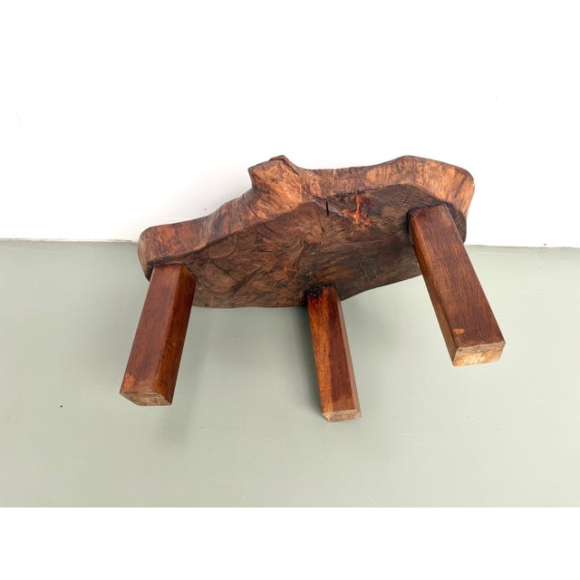 Brutalist Tripod Coffee Table in Teak, 1970s For Sale - Image 10 of 18