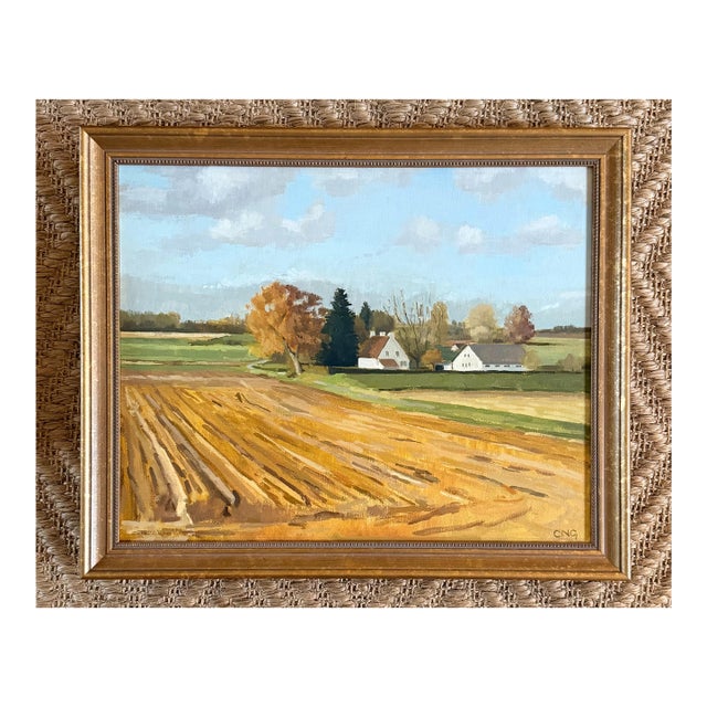 Train Ride Figurative Oil Painting by Caroline Gray For Sale