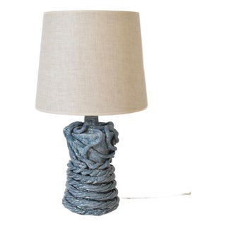 Light Blue Ceramic Kasaï Gorgone Lamp from Barracuda Interiors For Sale