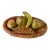 Vintage Terra Cotta Pottery Bowl With Metal Clad Fruit For Sale