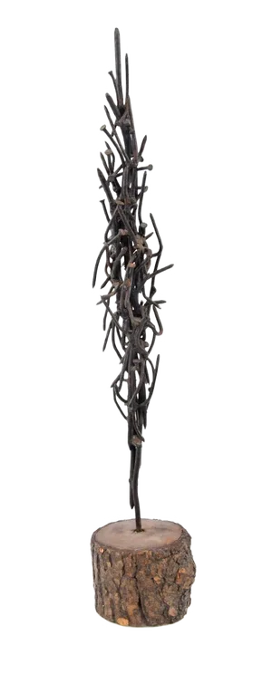 Composition with Nails - Original Iron Sculpture by Nino Franchina - Late 1900 Late 20th Century