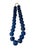 Vintage African Jumbo Glass Dark Blue Trading Beads Necklace One String For Sale - Image 4 of 11