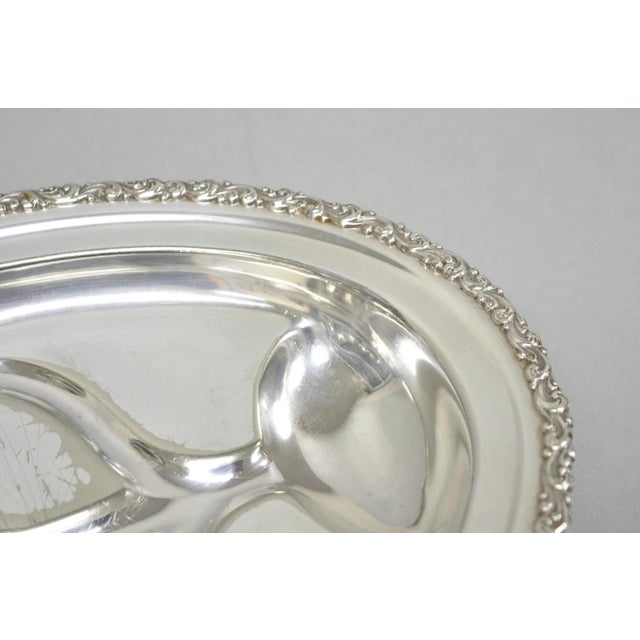 Antique Rogers Bros English Regency Silver Plated Small 12" Meat Cutlery Tray For Sale - Image 12 of 14