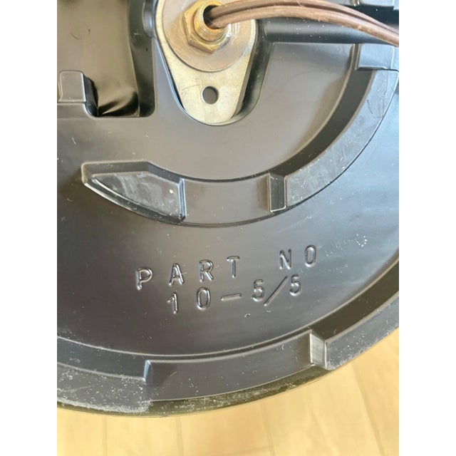 1970s MCM Alsy Style Clamshell Scalloped Gooseneck Pharmacy Floor Lamp For Sale - Image 12 of 15