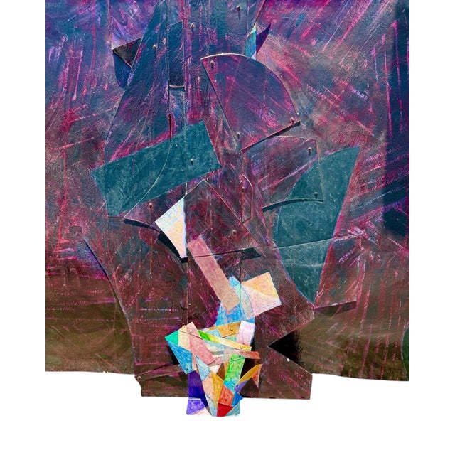 Tom Holland, Very Large Constructed Abstract Mixed Media Painting Wall Sculpture Tom Holland, 1982 For Sale - Image 14 of 17