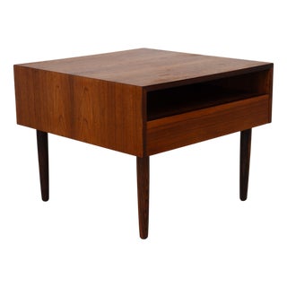 Danish Rosewood Side Table with Drawer, 1960s For Sale
