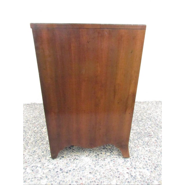Small Scale English Mahogany Bow Front Dresser For Sale - Image 11 of 18