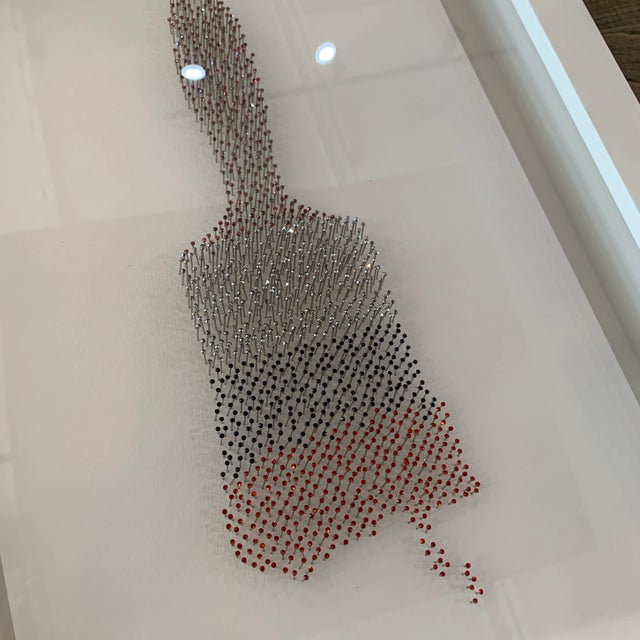 "Dripping Paint" Contemporary Op Art Mixed-Media Collage, Framed For Sale - Image 9 of 13