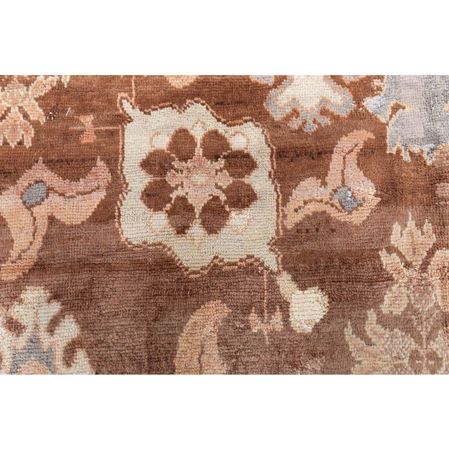 Vintage Turkish Oushak Rug with Floral Medallion Design Doris Leslie Blau For Sale - Image 9 of 9