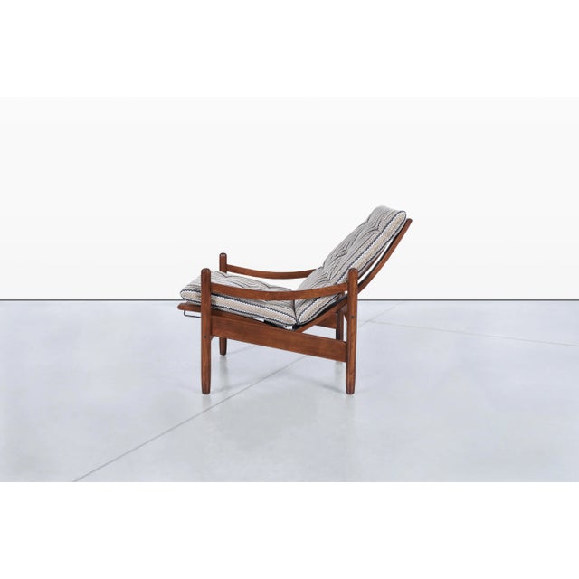 Sienna Mid-Century Modern Sculptural Walnut Reclining High-Back Lounge Chairs, 1960s For Sale - Image 8 of 12